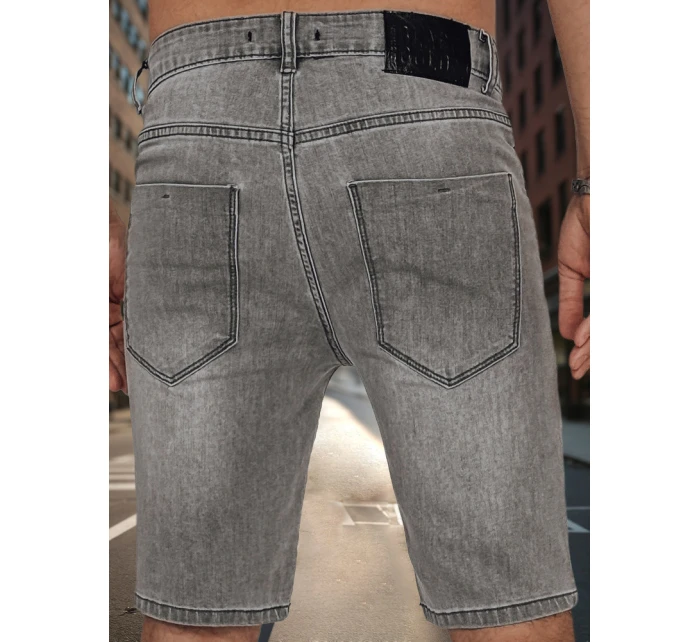 Pánské krátké džíny tmavě šedé FashionStreet SX2351