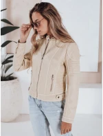 Dámská kožená bunda ROCKMISS beige FashionStreet TY5226