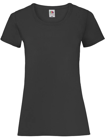 Fruit of the Loom Lady-Fit Valueweight T Dámské tričko 16.1372 black Fruit of the Loom Lady-Fit Valueweight T Dámské tričko 16.1372 black