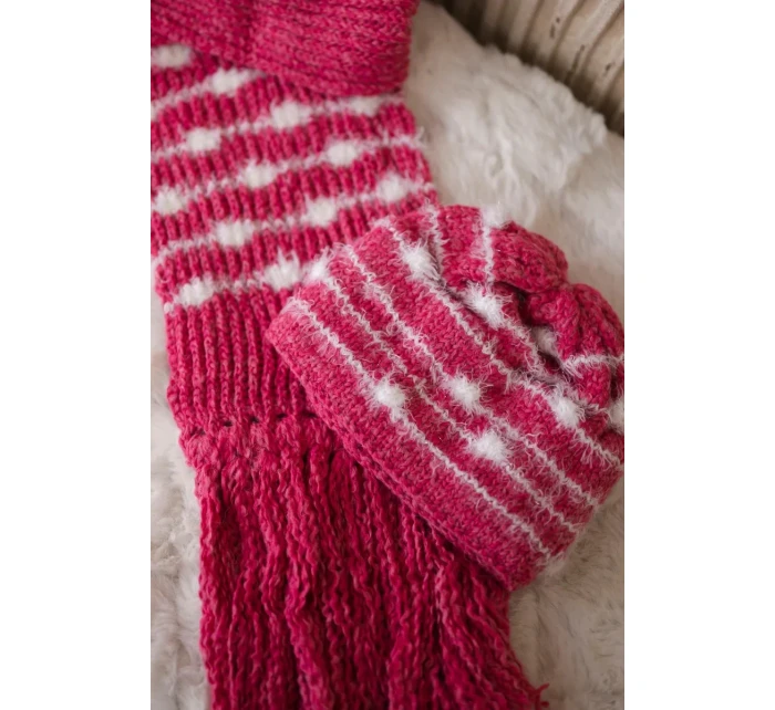 Dámská souprava se šátkem Anika K304 malinová