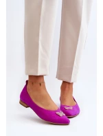Kožené baleríny s ozdobou model 21646285 - Zazoo