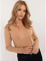 Bluzka CLM BZ model 20692067 camelowy - FPrice Bluzka CLM BZ model 20692067 camelowy - FPrice