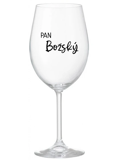 PAN BOŽSKÝ  - čirá sklenice na víno 350 ml