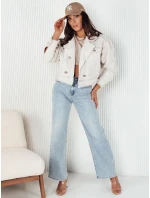 Dámská džínová bunda light beige model 21972707 - Dstreet Dámská džínová bunda light beige model 21972707 - Dstreet