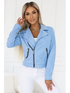 Semišová s dlouhými rukávy a zipy MODRÁ model 21227409 - numoco basic