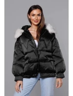 Černá krátká oversize bunda (H-1109-01) Černá krátká oversize bunda (H-1109-01)