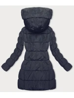Tmavě modrá zimní bunda s kapucí (2M-231)