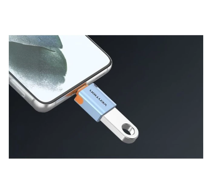 Adaptér USB 3.1 Vention USB-C na USB-A OTG se šňůrkou z hliníkové slitiny Adaptér USB 3.1 Vention USB-C na USB-A OTG se šňůrkou z hliníkové slitiny