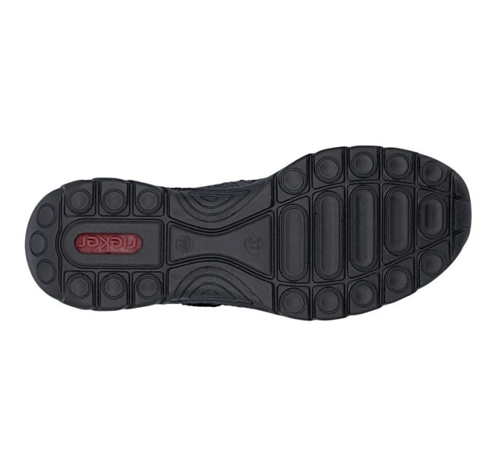 Dámské černé polobotky Rieker na suchý zip N4299-00