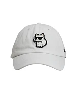 Kšiltovka Karl Lagerfeld Paris Choupette Strapback, bílá – L5WH7944 wht Kšiltovka Karl Lagerfeld Paris Choupette Strapback, bílá – L5WH7944 wht