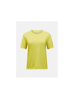 Dámské tričko PEAK PERFORMANCE W Wool-Blend Shortsleeve, žlutá barva