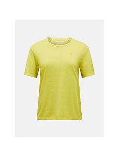 Dámské tričko PEAK PERFORMANCE W Wool-Blend Shortsleeve, žlutá barva