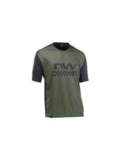 Cyklistické tričko NORTHWAVE Edge Jersey Short Sleeve – zelené/černé
