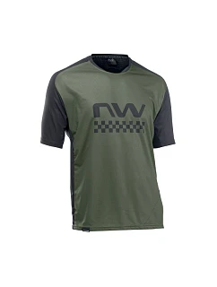 Cyklistické tričko NORTHWAVE Edge Jersey Short Sleeve – zelené/černé