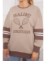 Zateplená mikina Malibu tmavě béžová+mocca Zateplená mikina Malibu tmavě béžová+mocca