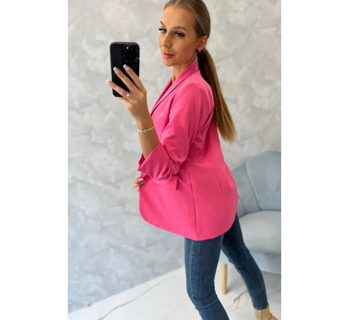 Sako s klopami elegantní růžové Sako s klopami elegantní růžové