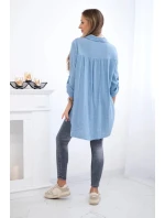 Bavlněná mušelínová košile model 21820383 - K-Fashion Bavlněná mušelínová košile model 21820383 - K-Fashion