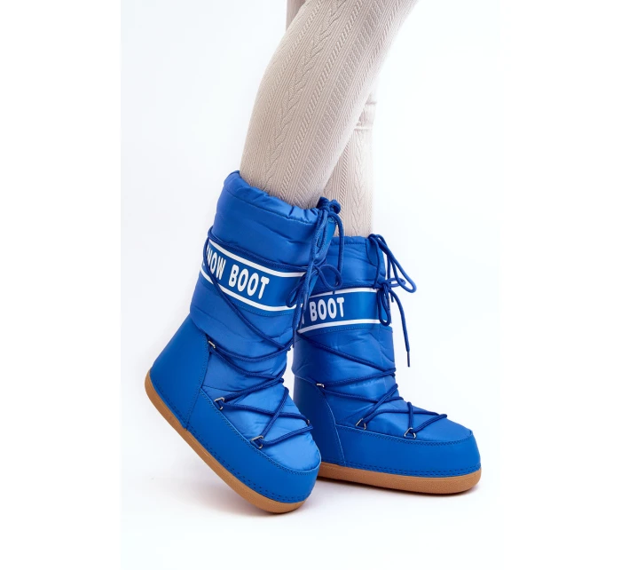 Dámské vysoké sněhule modré model 21637563 - Boto Dámské vysoké sněhule modré model 21637563 - Boto