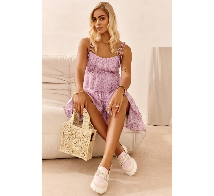 Dámské sandály na ploché podrážce s ozdobou béžové D&A MR38-656