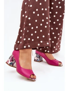 Kožené lodičky se podpatkem Fuchsie Lewski Shoes model 21704088 - Boto