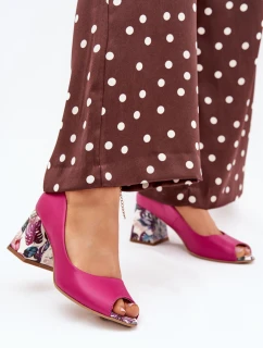 Kožené lodičky se podpatkem Fuchsie Lewski Shoes model 21704088 - Boto