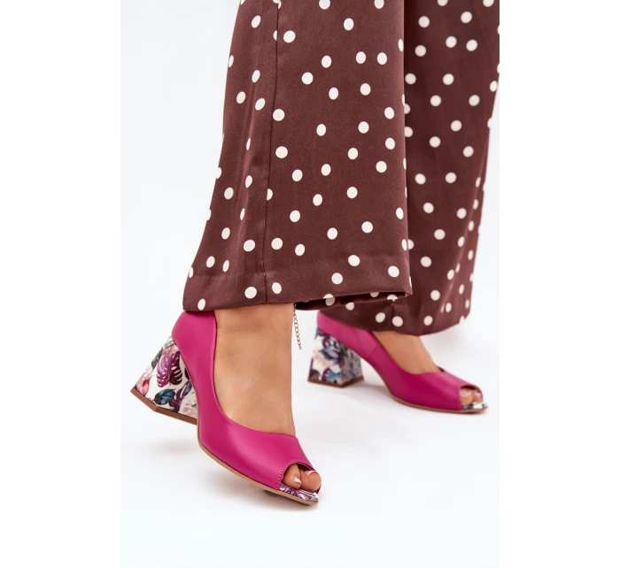 Kožené lodičky se podpatkem Fuchsie Lewski Shoes model 21704088 - Boto