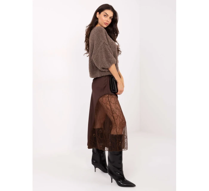 Sweter IT SW model 21734285 ciemny bezowy - FPrice Sweter IT SW model 21734285 ciemny bezowy - FPrice