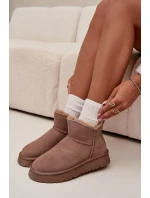 Dámské sněhule z přírodního semiše Vinceza – béžové Dámské sněhule z přírodního semiše Vinceza – béžové