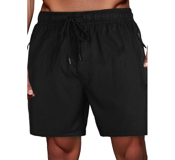 Pánské černé šortky FashionStreet SX2539 Pánské černé šortky FashionStreet SX2539