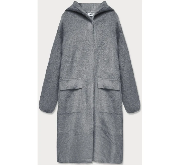 Šedý přehoz přes oblečení la s kapucí model 15834382 - S'WEST