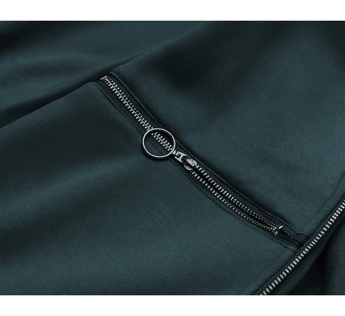 Tmavě zelená vypasovaná dámská mikina model 21292035 - LHD