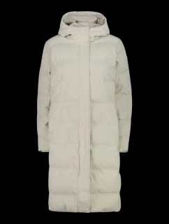 Dámská dlouhá zimní bunda CMP zateplený nepromokavý kabát béžová (34K0096/A238)