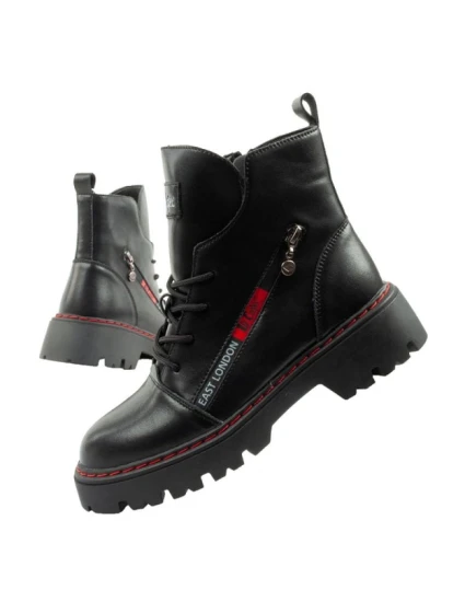 Lee Cooper boty dámské trappery dámské zateplené kožené slingbacks černé červené dámské boty