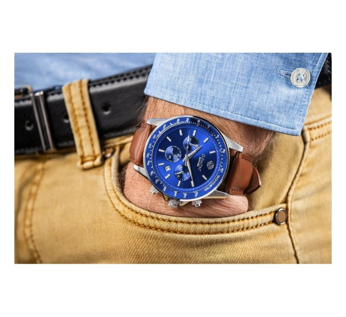 Pánské hodinky Giewont Chronograph Sapphire Brown and Blue GW3520-A5 Pánské hodinky Giewont Chronograph Sapphire Brown and Blue GW3520-A5