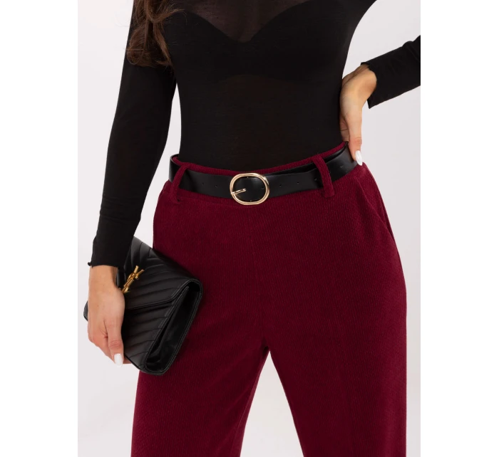 Spodnie IT SP model 21747104 bordowy - FPrice Spodnie IT SP model 21747104 bordowy - FPrice