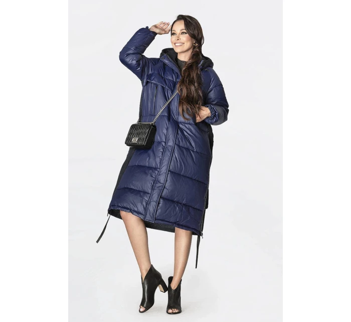 DŁUGA KURTKA ZIMOWA Z  GRANATOWA model 21242823 - Ann Gissy