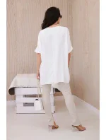 Oversized halenka s přívěskem ecru Oversized halenka s přívěskem ecru