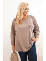 Dámská blůza Plus Size bavlněná s potiskem fango Dámská blůza Plus Size bavlněná s potiskem fango