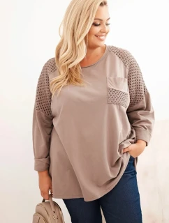 Dámská blůza Plus Size bavlněná s potiskem fango