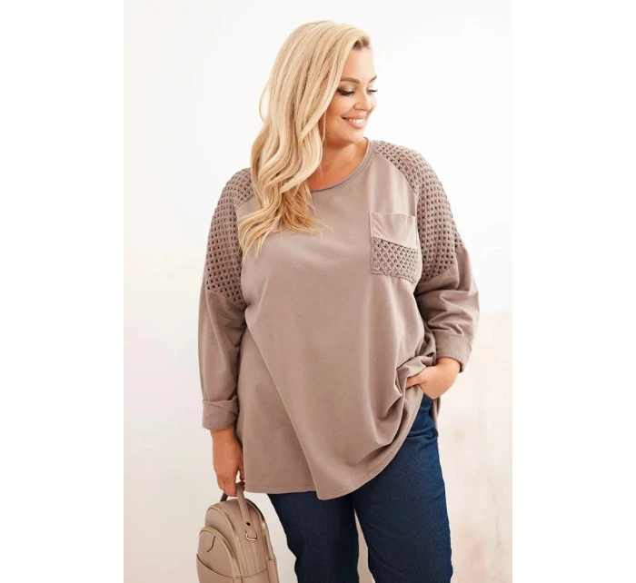 Dámská blůza Plus Size bavlněná s potiskem fango Dámská blůza Plus Size bavlněná s potiskem fango