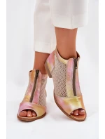 Dámské Kožené Kotníkové Boty Na Plochém Podpatku S  model 21693701 - Maciejka