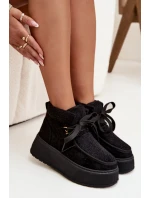 Dámské sněhule na platformě s kožíškem Černé model 21709544 - Boto Dámské sněhule na platformě s kožíškem Černé model 21709544 - Boto