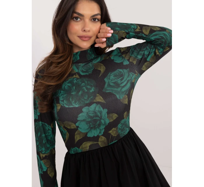 Šaty DHJ SK model 20590129 černé a zelené - FPrice