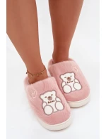 Dámské chlupaté papuče s medvídkem – růžové Noralie Dámské chlupaté papuče s medvídkem – růžové Noralie