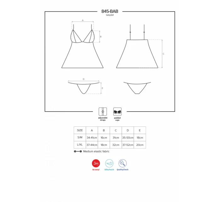 Okouzlující košilka  ydoll  model 6211054 - Obsessive