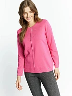 Dámský svetr QNS0390-004 Tmavě růžová - Monnari