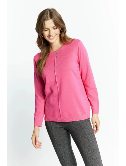 Dámský svetr model 19375521 Tmavě růžová - Monnari