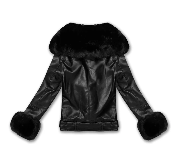 Dámská bunda ramoneska s límcem černá model 21803134 - Good looking Dámská bunda ramoneska s límcem černá model 21803134 - Good looking