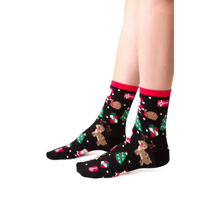 Ponožky Steven art.136 Świąteczne damskie 35-40
