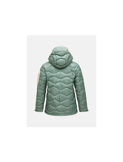 Dámská péřová bunda PEAK model 22241375 model Helium Utility Down Hood Jacket, zelená barva - Peak Performance Dámská péřová bunda PEAK model 22241375 model Helium Utility Down Hood Jacket, zelená barva - Peak Performance